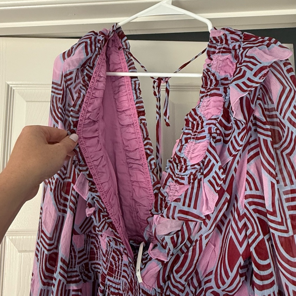 Anthropologie the Odetta Ruffled V-Neck Dress - Picture 12 of 16